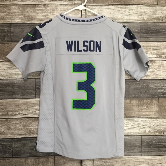 Nike On Field Seattle Seahawks NFL Wilson Football Jersey Youth M (10-12) Gray - Picture 4 of 8